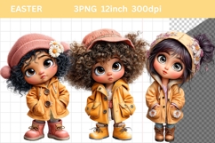 Girl Clipart, Spring Clipart, Whimsical Clipart, Product Image 1