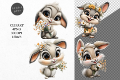 Bunny Clipart, Easter Clipart, Whimsical Clipart, Product Image 1
