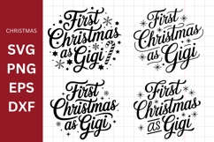 First Christmas As Gigi SVG, Ornament Product Image 1