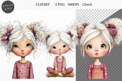Girl PNG, Girl Clipart, Whimsical Clipart Product Image 1