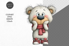 Teddy Bear Clipart, Animals Clipart, Whimsical Clipart, Product Image 1