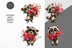 Racoon Clipart, Spring Clipart Product Image 1