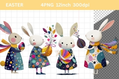 Bunny Clipart, Easter Clipart, Whimsical Clipart, Product Image 1
