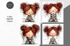 Girl, Whimsical JPG, JPG, Junk journal, Product Image 1
