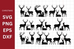 Reindeer SVG, Silhouette, Cricut Product Image 1