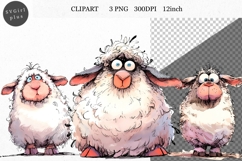 Sheep Clipart, Easter Clipart, Whimsical Clipart, Product Image 1