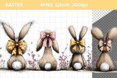 Bunny Clipart, Easter Clipart, Whimsical Clipart, Product Image 1