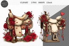 Riding gear Clipart, Valentines Day Clipart, Whimsical Product Image 1