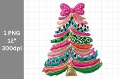 Christmas clipart, Christmas tree clipart, Patchwork Product Image 1