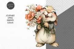 Bunny Clipart, Easter Clipart, Whimsical Clipart, Product Image 1