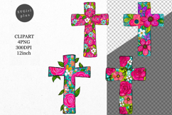 Cross clipart, Jesus, Easter clipart, Whimsical Clipart Product Image 1