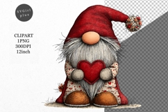 Gnome Clipart, Valentines Day Clipart, Whimsical Clipart Product Image 1