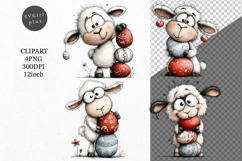 Lamb Clipart, Easter Clipart, Whimsical Clipart, Product Image 1
