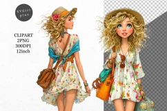 Girl PNG, Girl Clipart, Whimsical Clipart Product Image 1