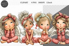 Angel Clipart, Valentines Day Clipart, Whimsical Clipart Product Image 1
