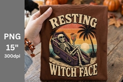 Halloween PNG, Resting Witch Face PNG, Product Image 1