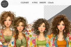 Girl PNG, Girl Clipart, Whimsical Clipart Product Image 1