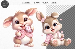 Bunny Clipart, Easter Clipart, Whimsical Clipart, Product Image 1