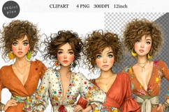Girl PNG, Girl Clipart, Whimsical Clipart Product Image 1