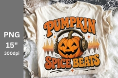 Halloween PNG, Pumpkin Spice Beats PNG Product Image 1