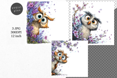 Owl JPG, Whimsical JPG, JPG, Junk journal, Product Image 1