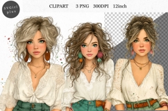 Girl PNG, Girl Clipart, Whimsical Clipart Product Image 1
