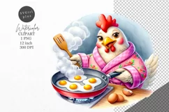 Chicken cooking clipart, Chicken clipart, Funny clipart Product Image 1