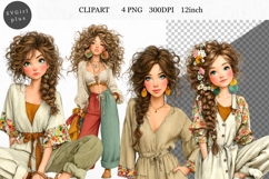 Girl PNG, Girl Clipart, Whimsical Clipart Product Image 1