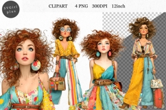Girl PNG, Girl Clipart, Whimsical Clipart Product Image 1