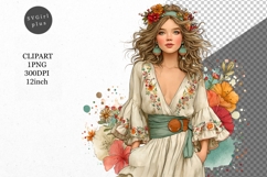 Girl PNG, Girl Clipart, Whimsical Clipart Product Image 1