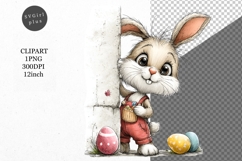 Bunny Clipart, Easter Clipart, Whimsical Clipart, Product Image 1