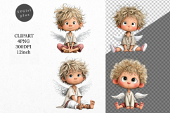 Angel Clipart, Valentines Day Clipart, Whimsical Clipart Product Image 1