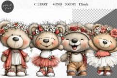 Teddy Bear Clipart, Whimsical Clipart Product Image 1