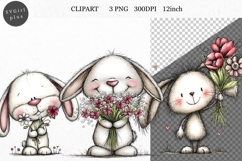 Bunny Clipart, Easter Clipart, Whimsical Clipart, Product Image 1