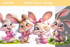 Bunny Clipart, Easter Clipart, Whimsical Clipart, Product Image 1