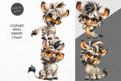 Zebra Clipart, Animals Clipart, Whimsical Clipart Product Image 1