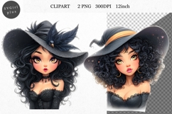 Witch Girl PNG, Girl Clipart, Whimsical Clipart Product Image 1