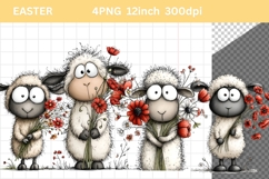 Lamb Clipart, Easter Clipart, Whimsical Clipart, Product Image 1