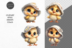 Chick Clipart, Easter Clipart, Whimsical Clipart, Product Image 1