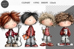 Boy PNG, Boy Clipart, Whimsical Clipart Product Image 1