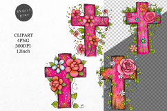 Cross clipart, Jesus, Easter clipart, Whimsical Clipart Product Image 1