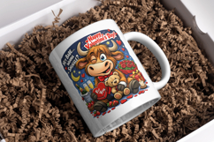 Love mug wrap sublimation, Valentines Day sublimate Product Image 1