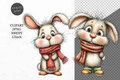 Bunny Clipart, Easter Clipart, Whimsical Clipart, Product Image 1