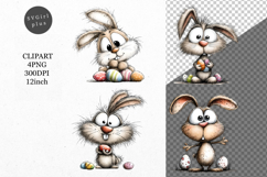 Bunny Clipart, Easter Clipart, Whimsical Clipart, Product Image 1