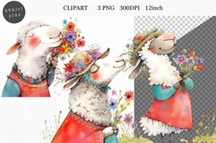 Sheep Clipart, Easter Clipart, Whimsical Clipart, Product Image 1