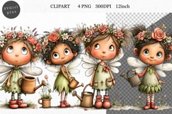 Fairy Girl PNG, Girl Clipart, Whimsical Clipart Product Image 1
