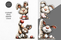 Bunny Clipart, Easter Clipart, Whimsical Clipart, Product Image 1