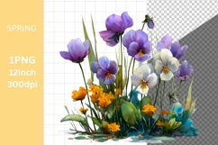 Flowers Clipart, Spring Clipart Product Image 1
