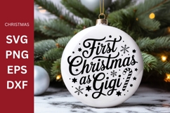 First Christmas As Gigi SVG, Ornament Product Image 2