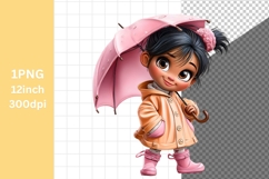 Girl Clipart, Spring Clipart, Whimsical Clipart, Product Image 1